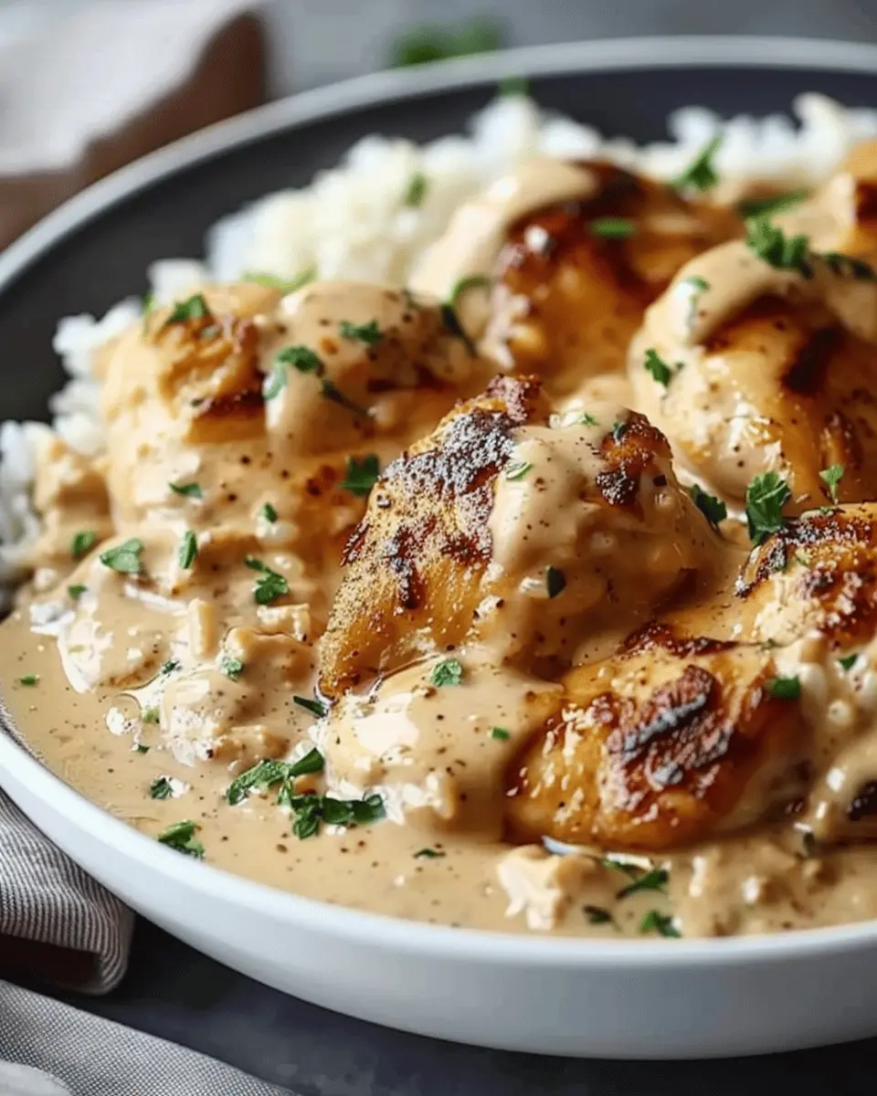 Creamy Smothered Chicken and Rice: Indulgent Comfort Food Delight
