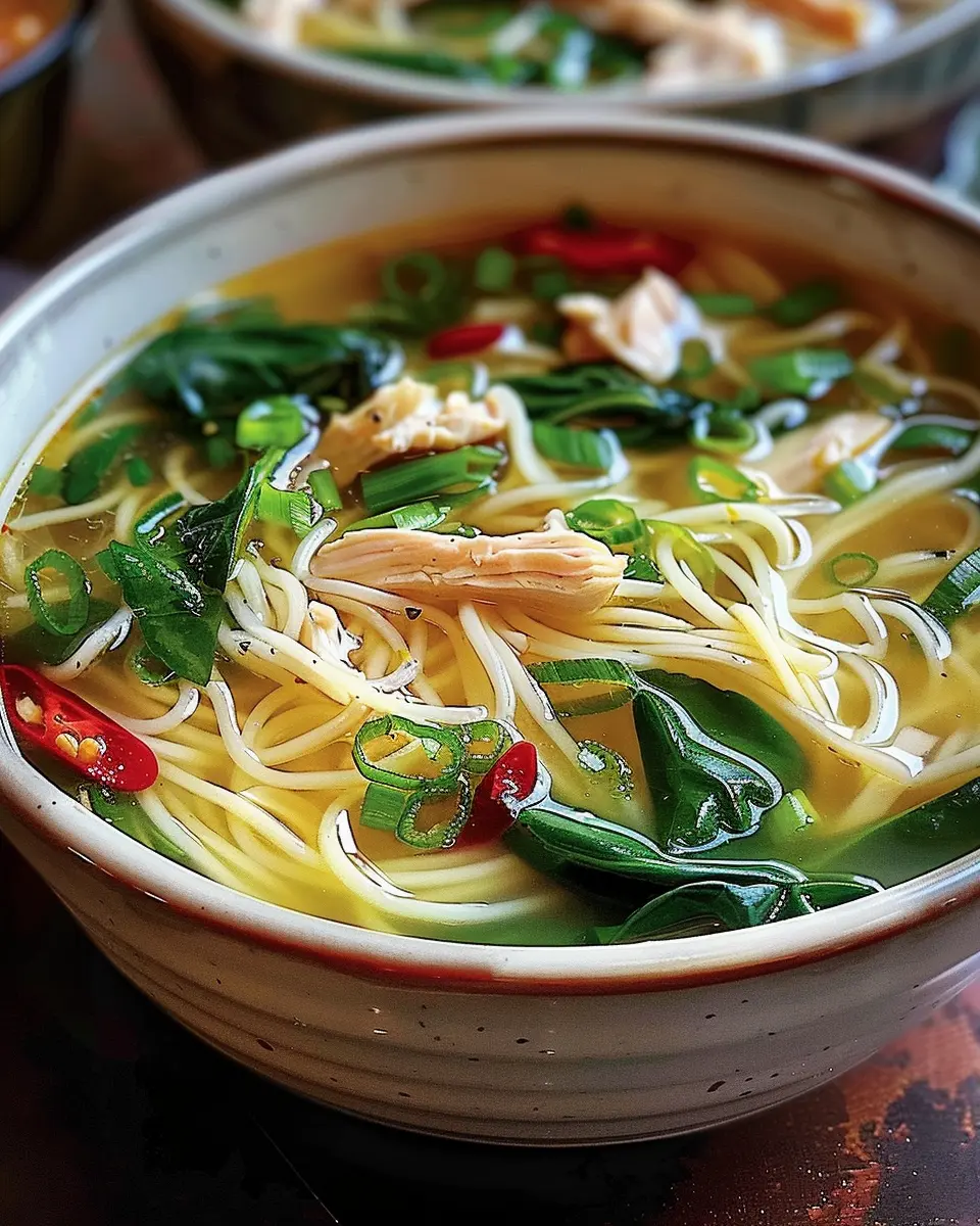 Ginger Garlic Chicken Noodle Soup: Easy Comfort in a Bowl