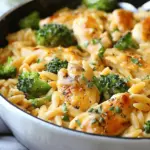 One-Pot Cheesy Chicken and Broccoli Orzo