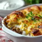 Overnight Croissant Breakfast Casserole