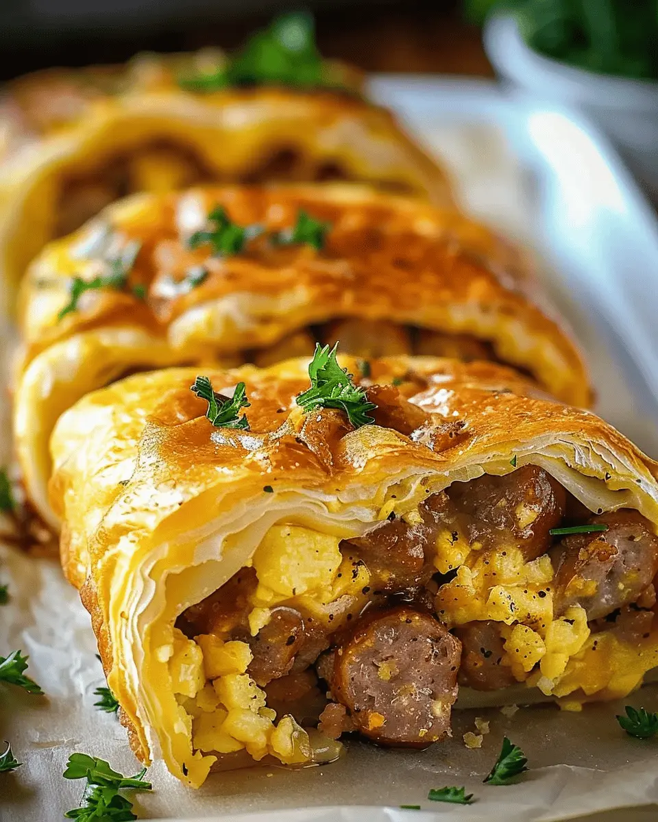 Sausage Egg and Cheese Roll-Ups: Easy Breakfast Delight with Turkey Bacon