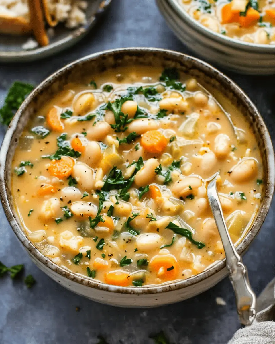 White Bean Soup: A Cozy Recipe with Turkey Bacon & Chicken Ham