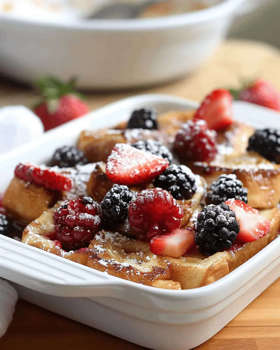 Berry French Toast Casserole: Easy Delight for Breakfast Lovers
