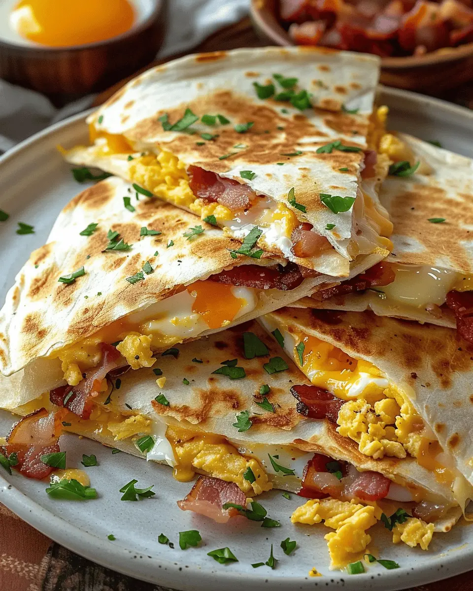 Bacon Egg Cheese Quesadillas: Indulgent Turkey Bacon Delight