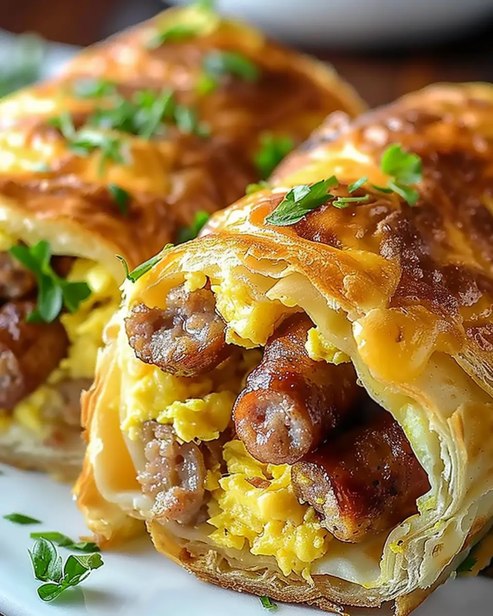 Sausage Egg &amp; Cheese Roll-Ups: Easy and Delicious Breakfast Treats
