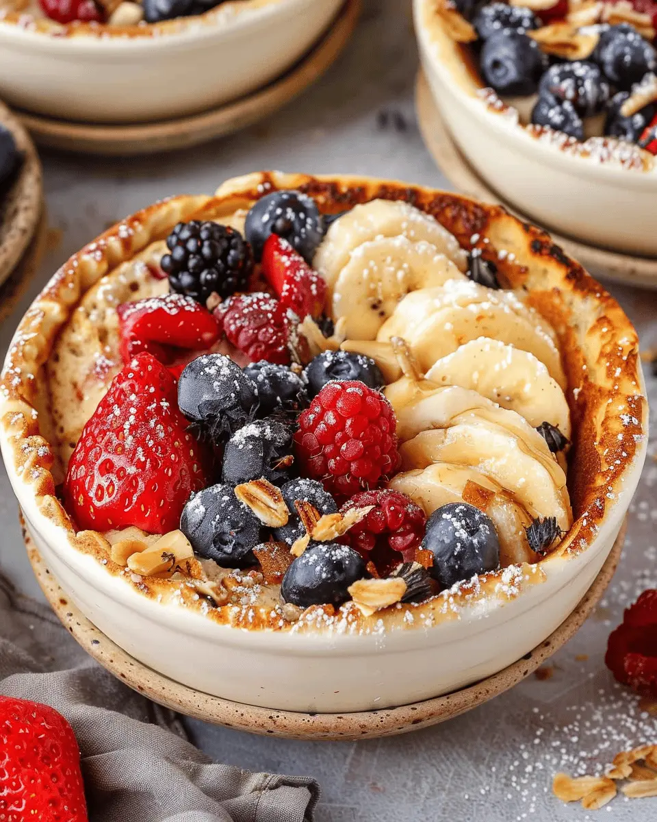 Baked Protein Pancake Bowls: The Best Healthy Breakfast Treats