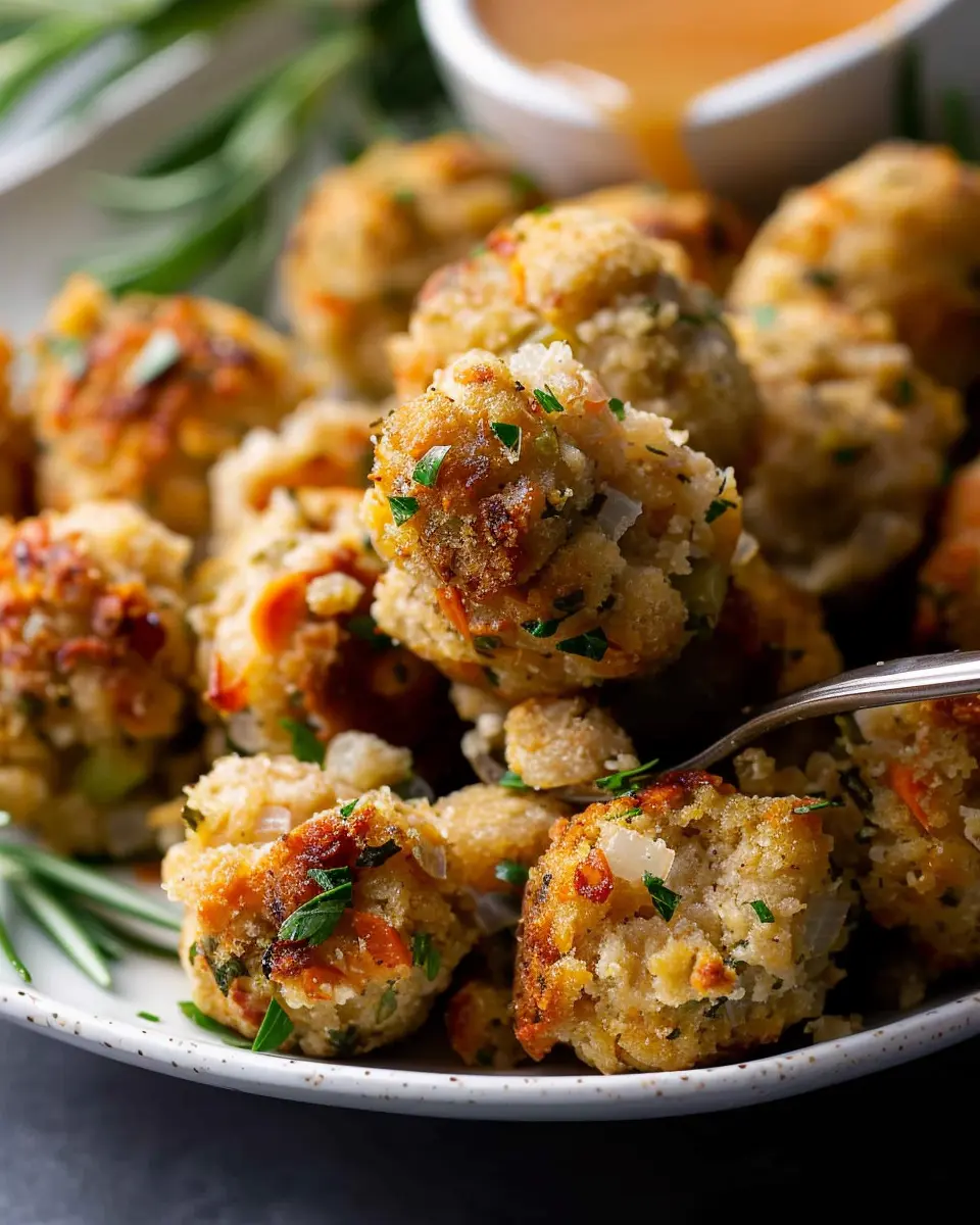 Turkey Stuffing Balls: Easy Homemade Delight with Turkey Bacon