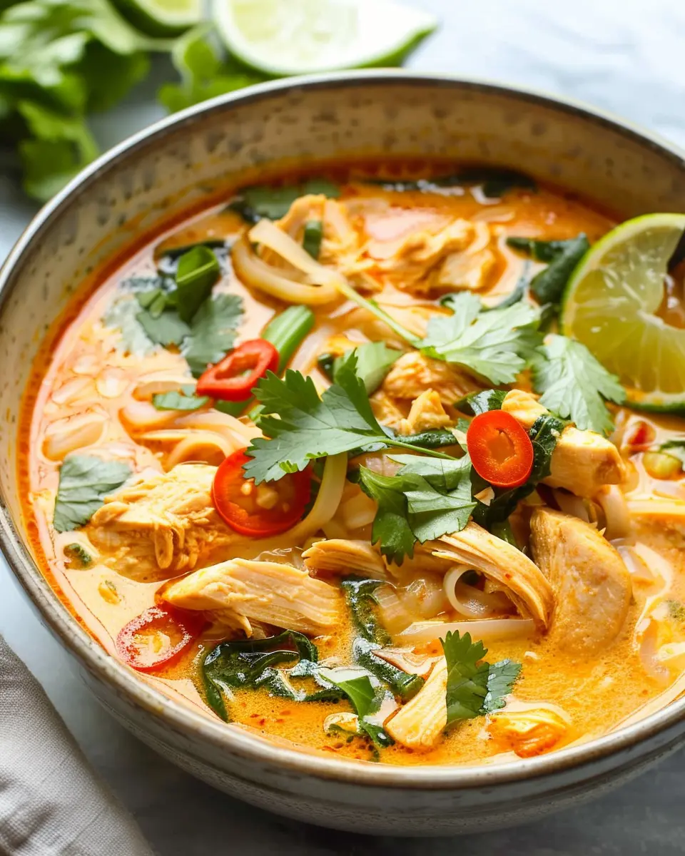 Easy Thai Chicken Curry Soup