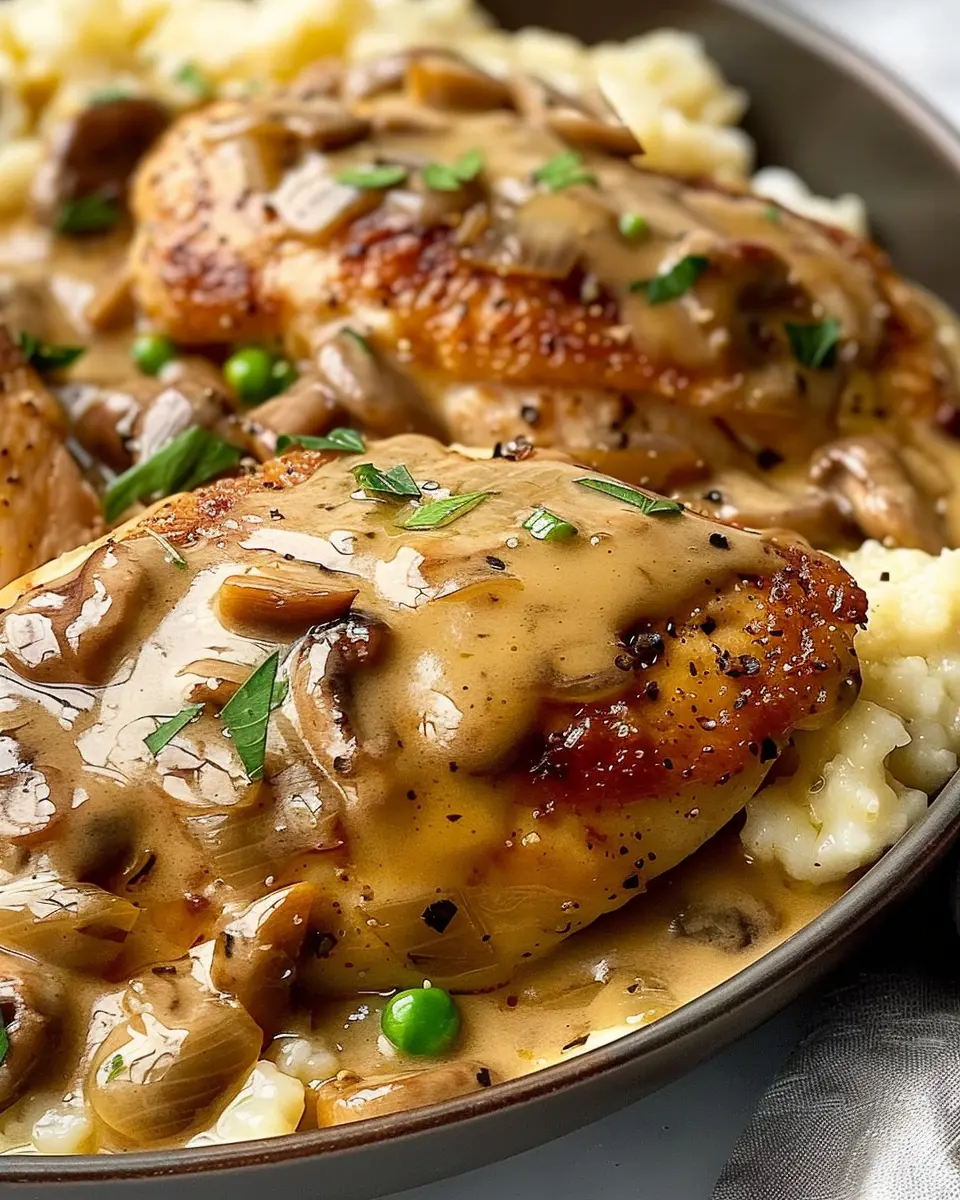 Easy Stovetop Smothered Chicken with Turkey Bacon Delight