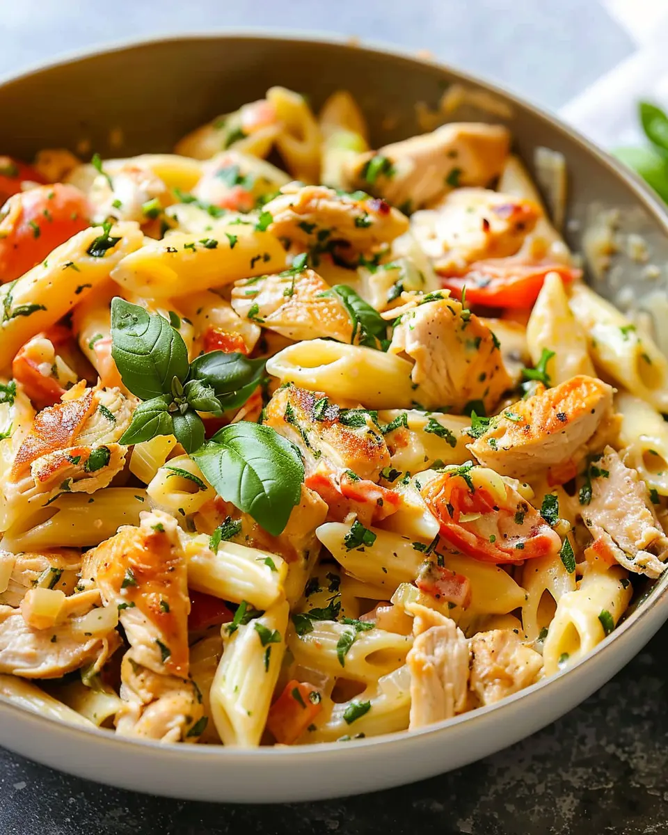 Chicken Pasta Delight: Easy and Creamy Turkey Bacon Twist