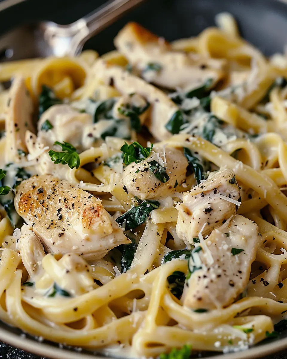 Chicken Florentine Pasta with Turkey Bacon: A Cozy Delight