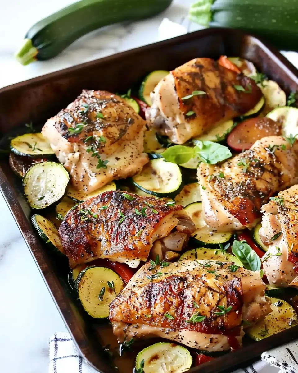 Sheet Pan Chicken and Zucchini: Easy, Flavorful Dinner Delight