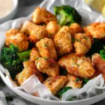 Air Fryer Chicken Bites and Broccoli