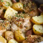 Easy Slow Cooker Parmesan Garlic Chicken and Potatoes