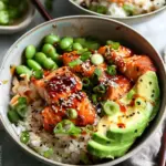 Honey Sriracha Salmon Bowls