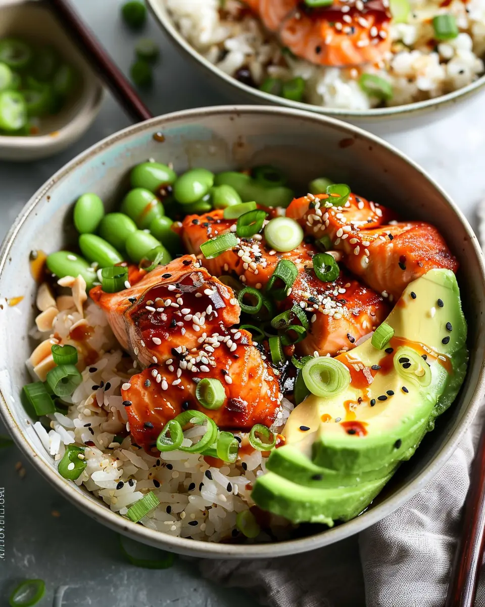 Honey Sriracha Salmon Bowls: Easy and Flavor-Packed Delight