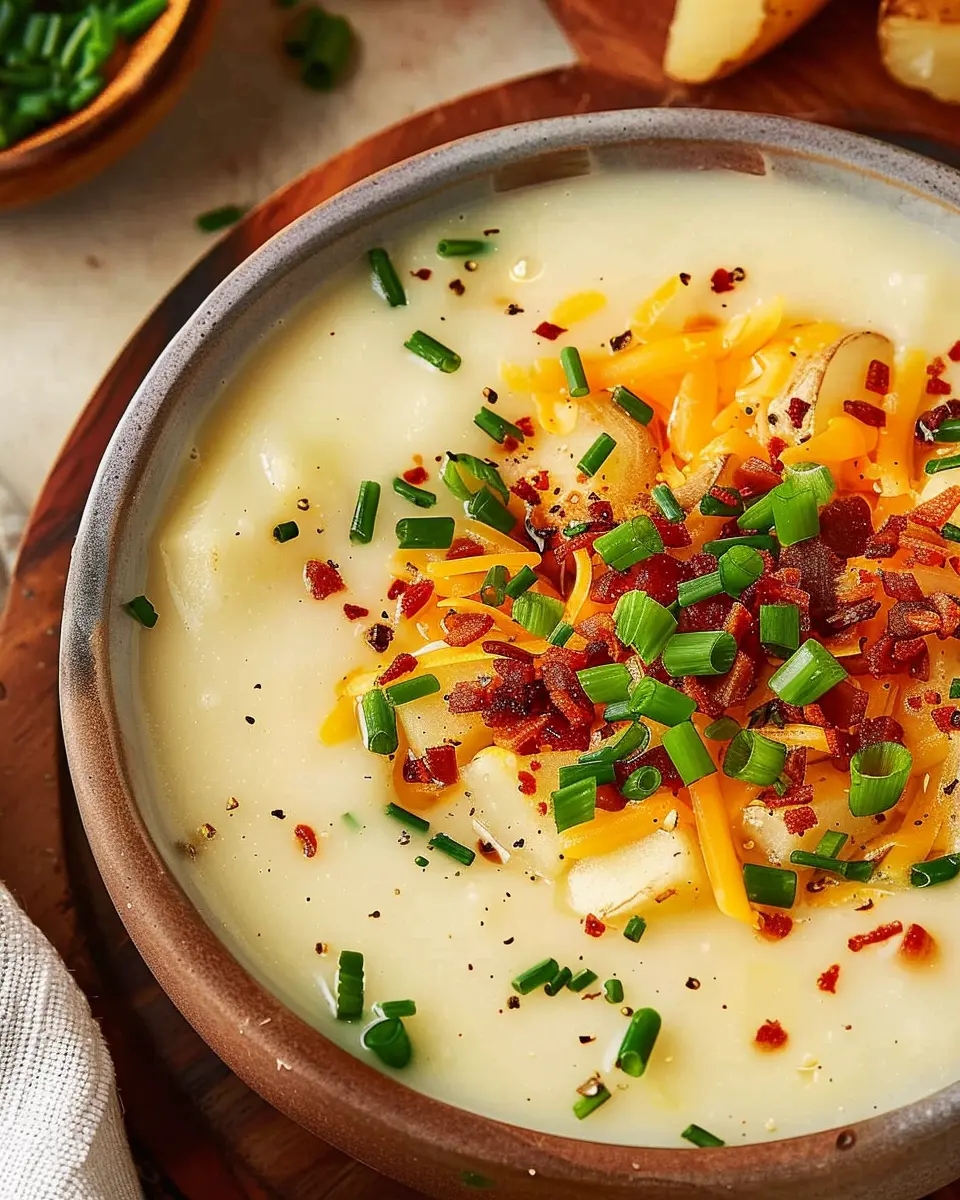 Tasty Potato Soup: A Comforting Delight with Turkey Bacon and Chicken Ham