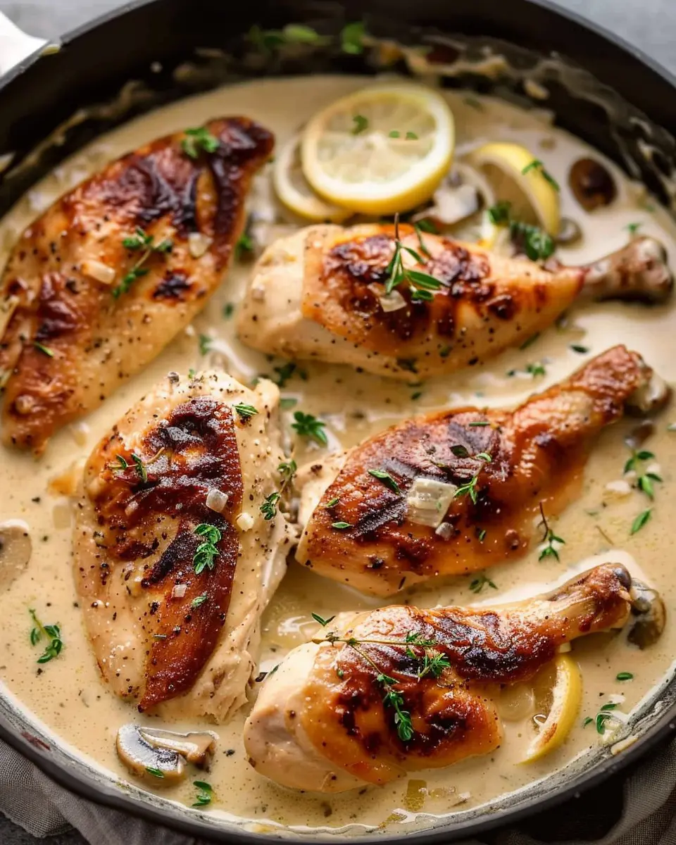 Creamy Garlic Chicken with Turkey Bacon: A Comforting Delight