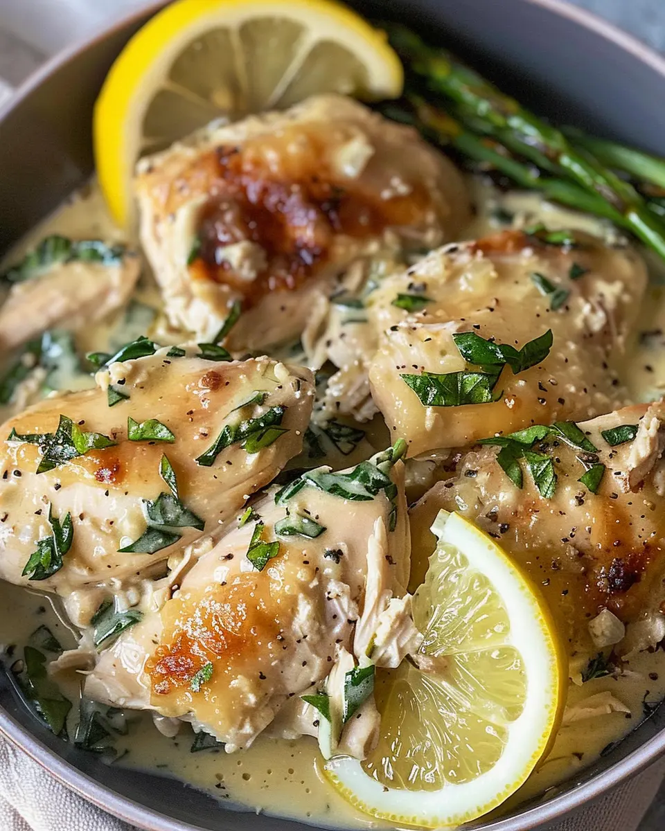 Slow Cooker Creamy Lemon Herb Chicken: Easy Comfort Food Delight