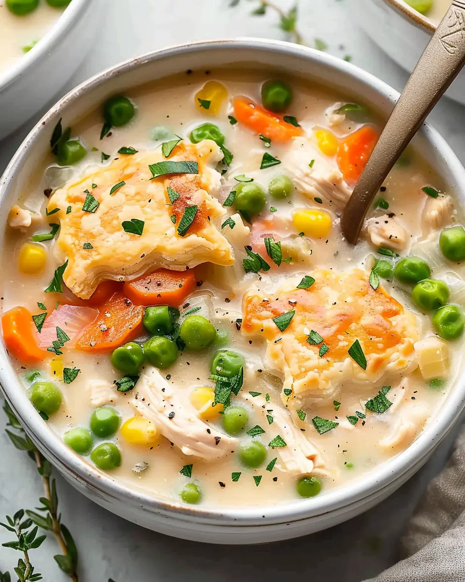 Healthy Chicken Pot Pie Soup: A Warm, Comforting Twist with Turkey Bacon