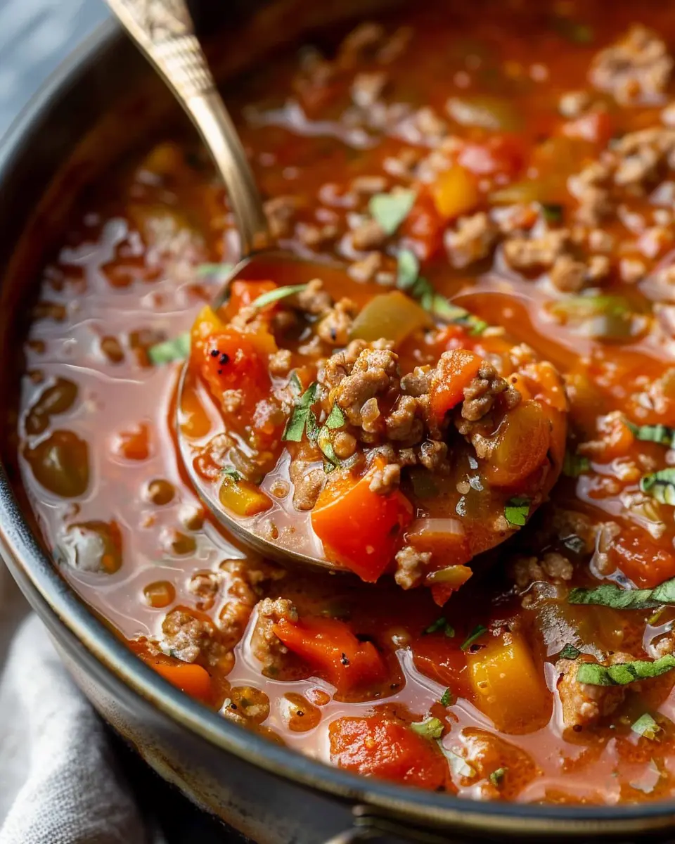 Easy Stuffed Pepper Soup: A Cozy Turkey Bacon Delight