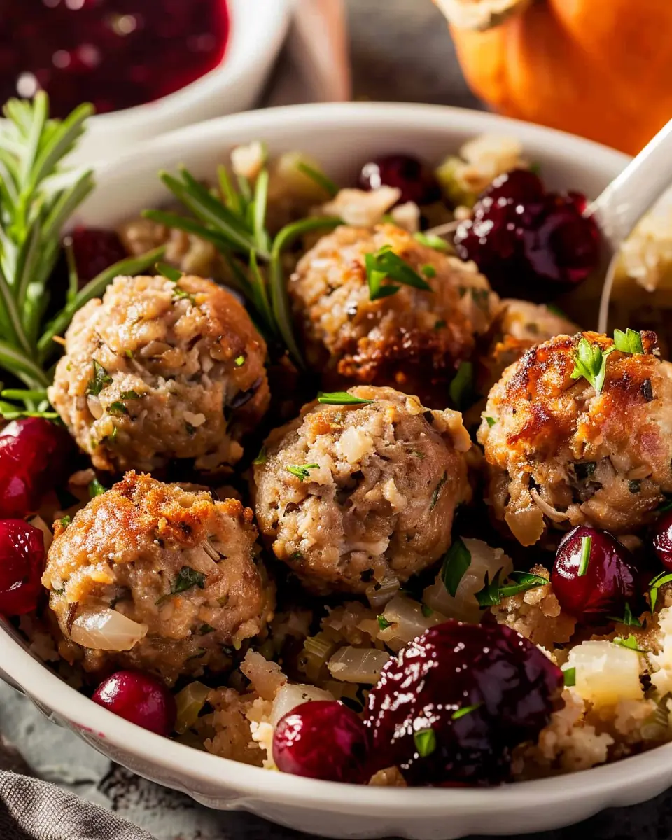 Turkey &amp; Stuffing Meatballs: Juicy Comfort Food Made Easy