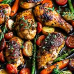ONE PAN Balsamic Chicken and Veggies