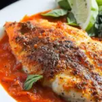 Parmesan Crusted Tilapia with Roasted Red Pepper Sauce