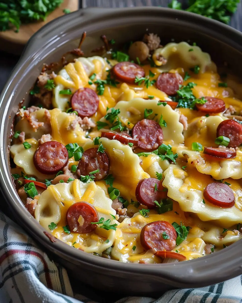 Crock pot Pierogi Casserole: Easy Comfort Food with Kielbasa