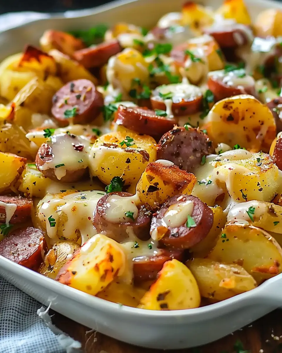 Cheesy Ranch Potatoes and Smoked Sausage: An Easy Comfort Dinner