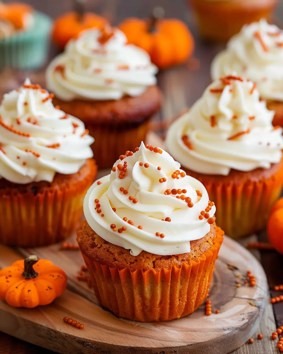 Pumpkin Cupcakes with Cream Cheese Frosting: The Best Fall Treat