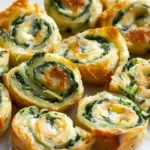 Easy Spinach Dip in Bite-Sized Pinwheels