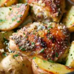 Slow Cooker Garlic Parmesan Chicken and Potatoes