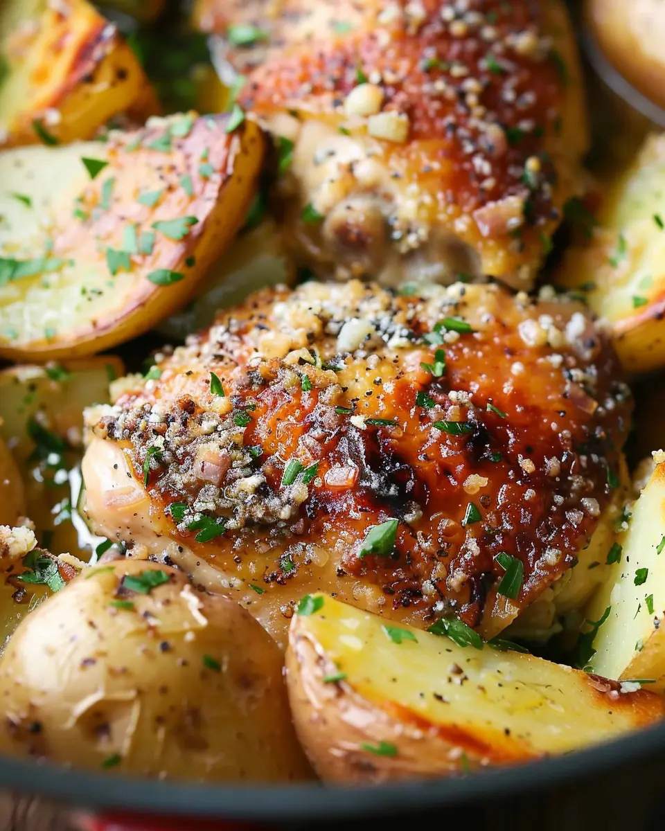 Slow Cooker Garlic Parmesan Chicken and Potatoes: Easy Comfort Food