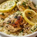 Slow Cooker Lemon Herb Chicken and Rice Recipe
