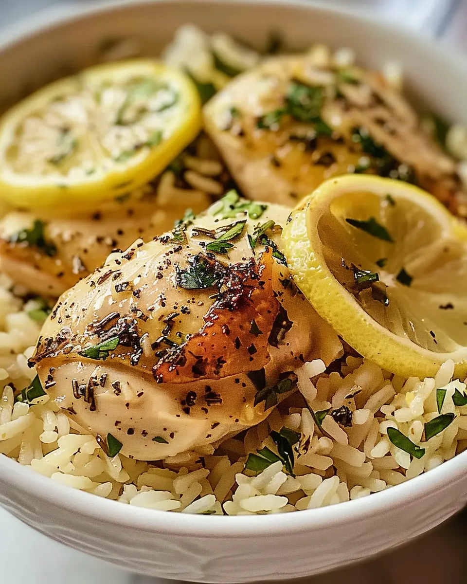 Slow Cooker Lemon Herb Chicken and Rice Recipe for Easy Meals