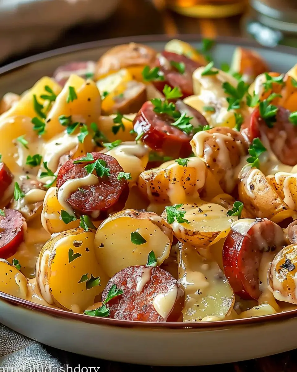 Cheesy Ranch Potatoes and Smoked Sausage: A Simple Indulgence