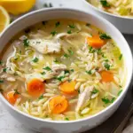 Lemon Chicken Orzo Soup