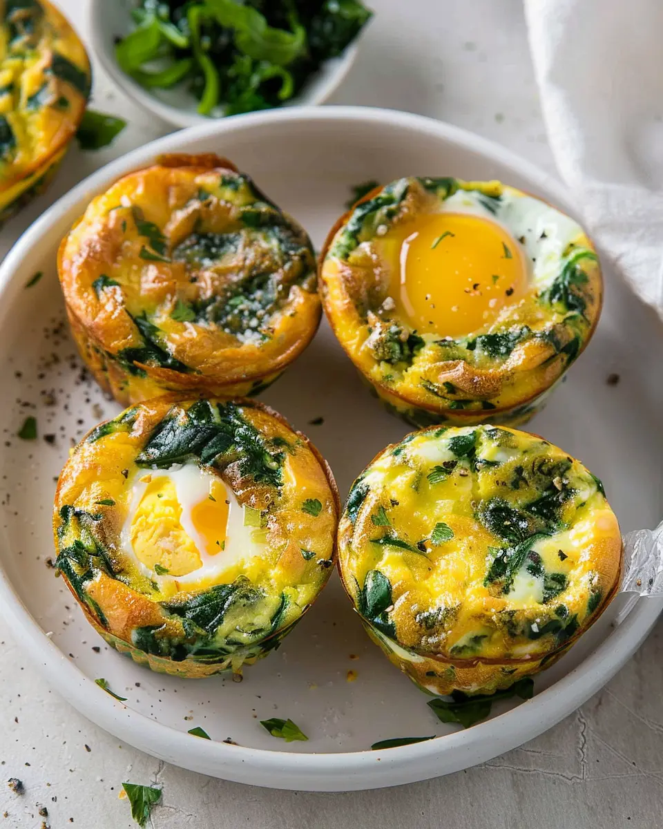 Spinach Egg Muffins: Easy Turkey Bacon &amp; Veggie Delight