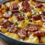 Cheesy Ranch Potatoes and Smoked Sausage