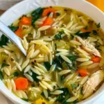 Easy Lemon Chicken Orzo Soup Recipe