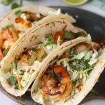 Cilantro Lime Shrimp Tacos with Creamy Slaw
