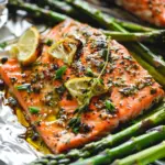 Herb Butter Salmon and Asparagus Foil Packs