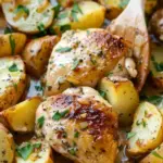 Easy Slow Cooker Parmesan Garlic Chicken and Potatoes