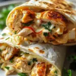 Cheesy Garlic Chicken Wraps