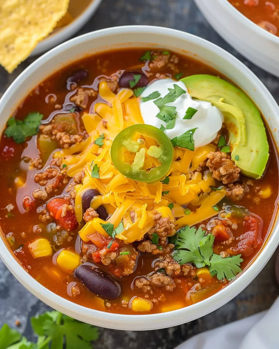 Easy Taco Soup Recipe: A Hearty Delight with Turkey Bacon and Chicken Ham