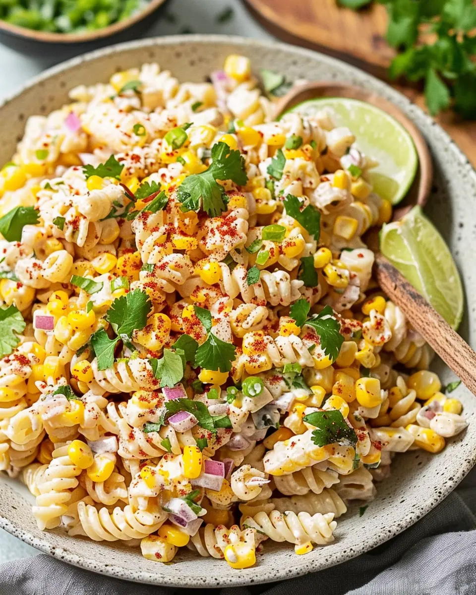 Creamy Street Corn Pasta Salad: Best with Turkey Bacon and Chicken Ham