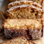 Apple Cider Donut Bread with Cinnamon Sugar Topping