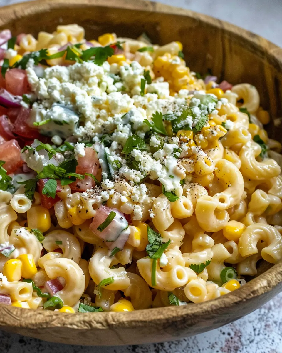 Mexican Street Corn Pasta Salad Recipe with Creamy Turkey Bacon Delight