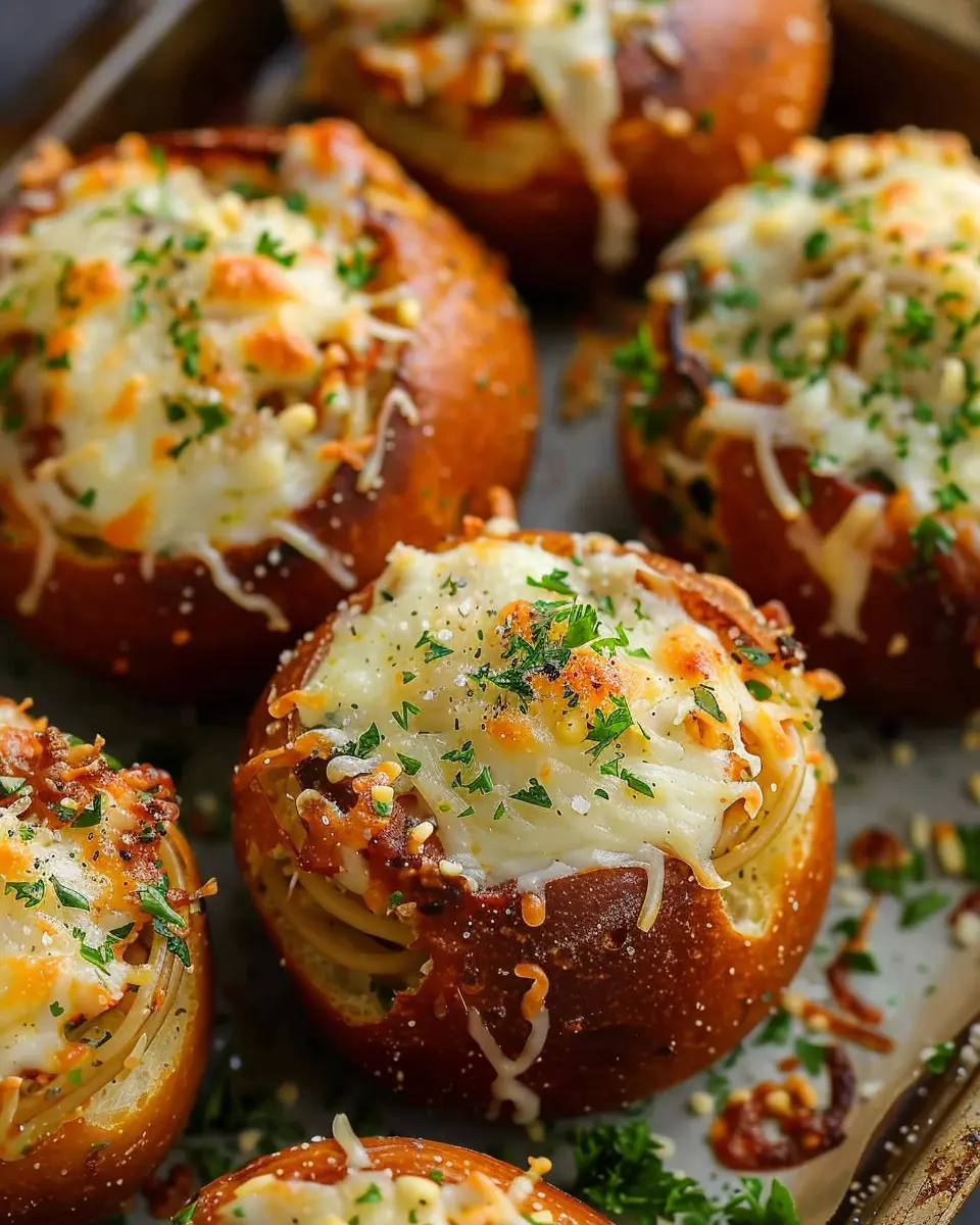 Spaghetti Garlic Bread Bowls: Indulgent Comfort Food Delight